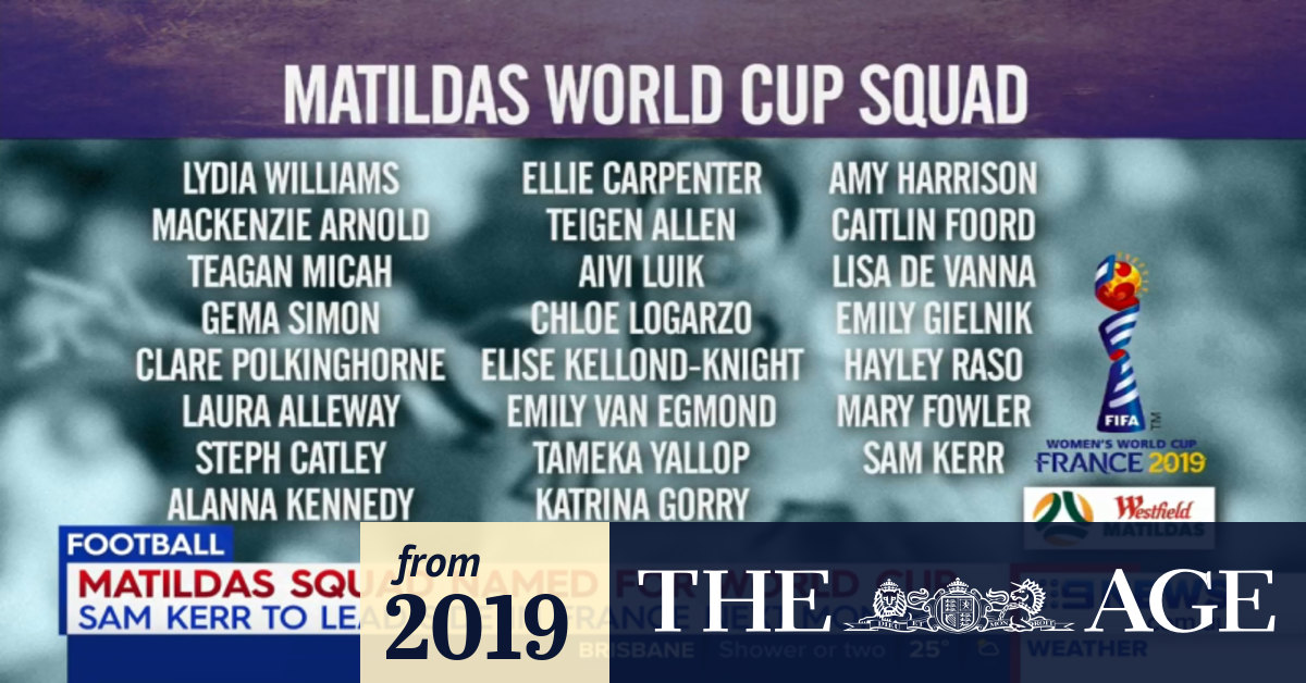 Video Matildas' Women's World Cup squad named